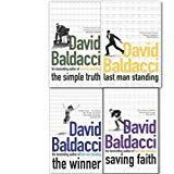 David Baldacci Collection 4 Books Set (the simple truth, saving faith, the winner, the last man standing) [Paperback] [Jan 01, 2014] David Baldacci